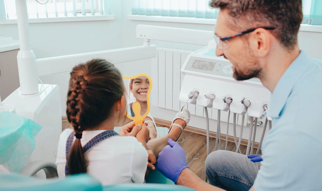 child at the dentist's office