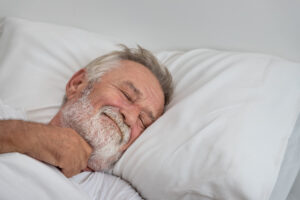 Sleeping elderly man